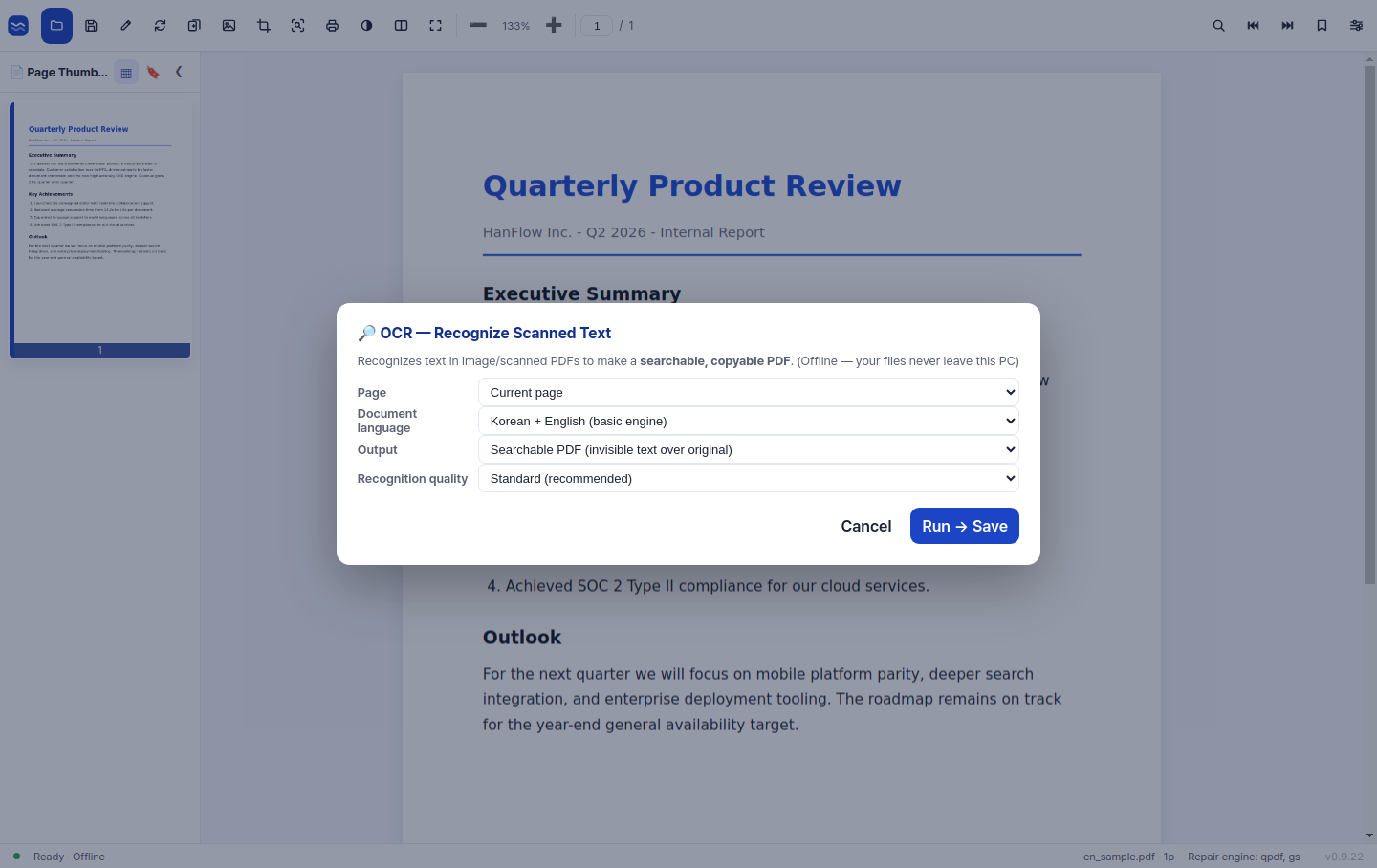 High-accuracy OCR for scanned documents