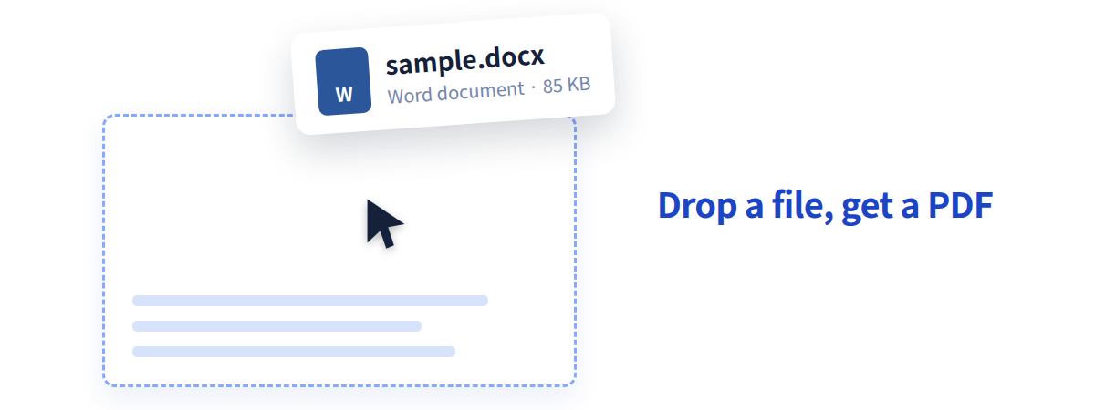 فایل را رها کنید، PDF بگیرید