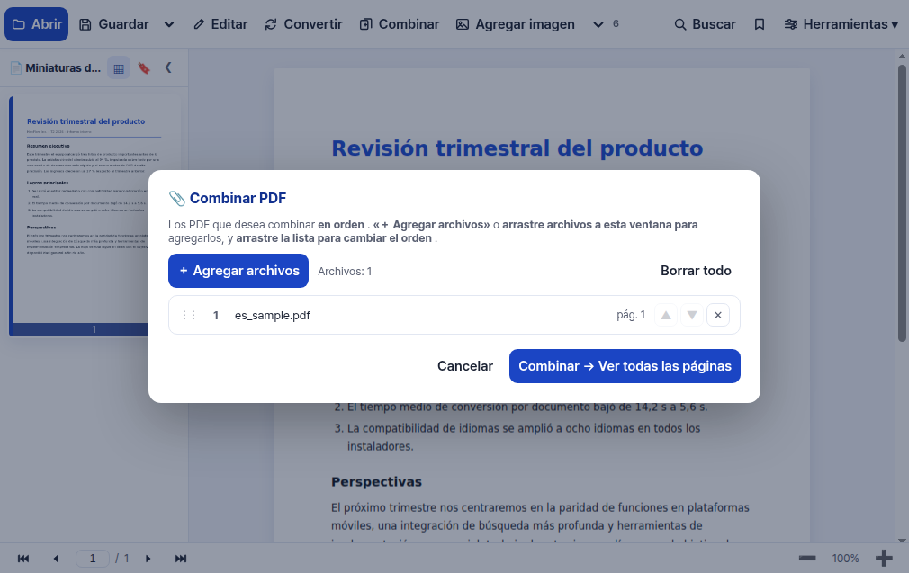 Varios PDF en uno solo