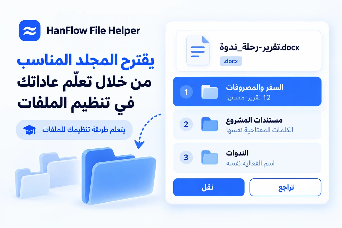 ترتيب تلقائي — توصيات مجلدات مُتعلَّمة