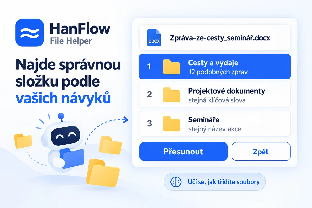 Automatické třídění — naučená doporučení složek