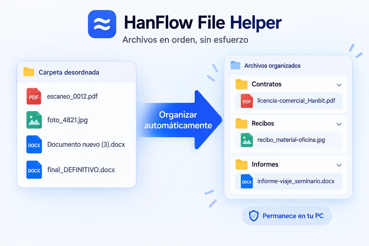 Pantalla de inicio de HanFlow File Helper
