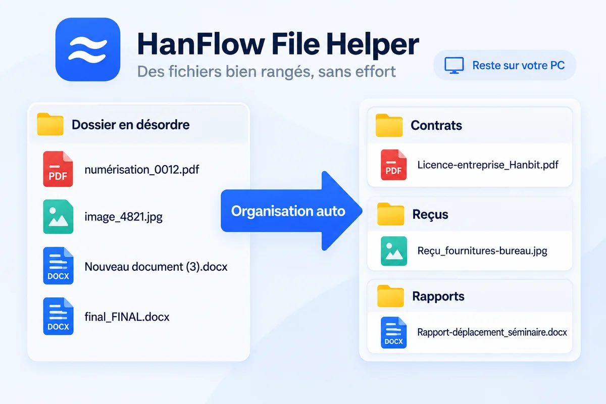 Écran d'accueil de HanFlow File Helper