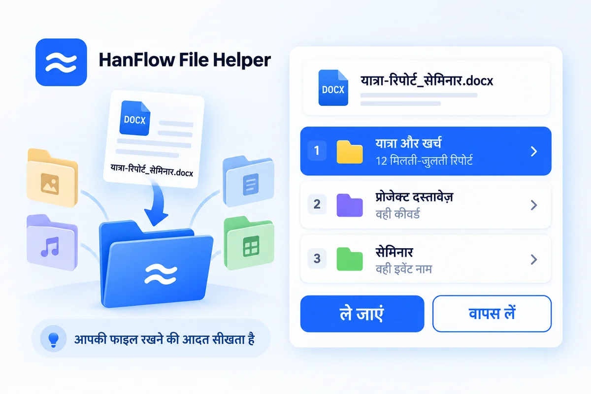 स्वतः व्यवस्थापन — सीखे हुए फ़ोल्डर सुझाव