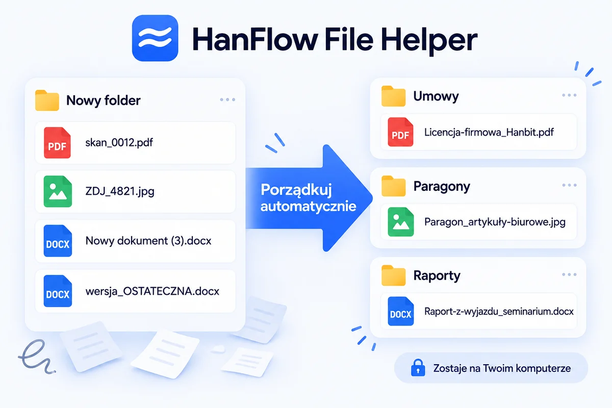 Ekran główny HanFlow Asystenta plików