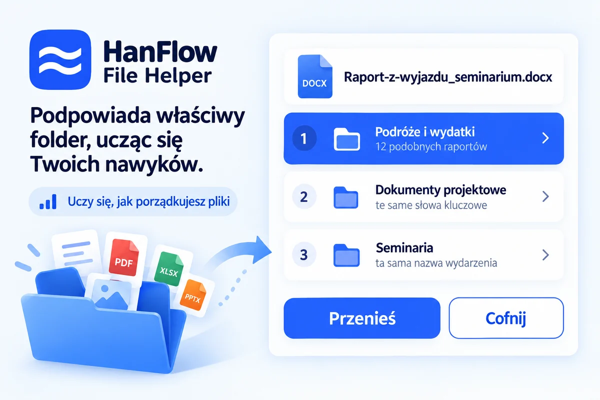 Automatyczne porządkowanie — wyuczone rekomendacje folderów