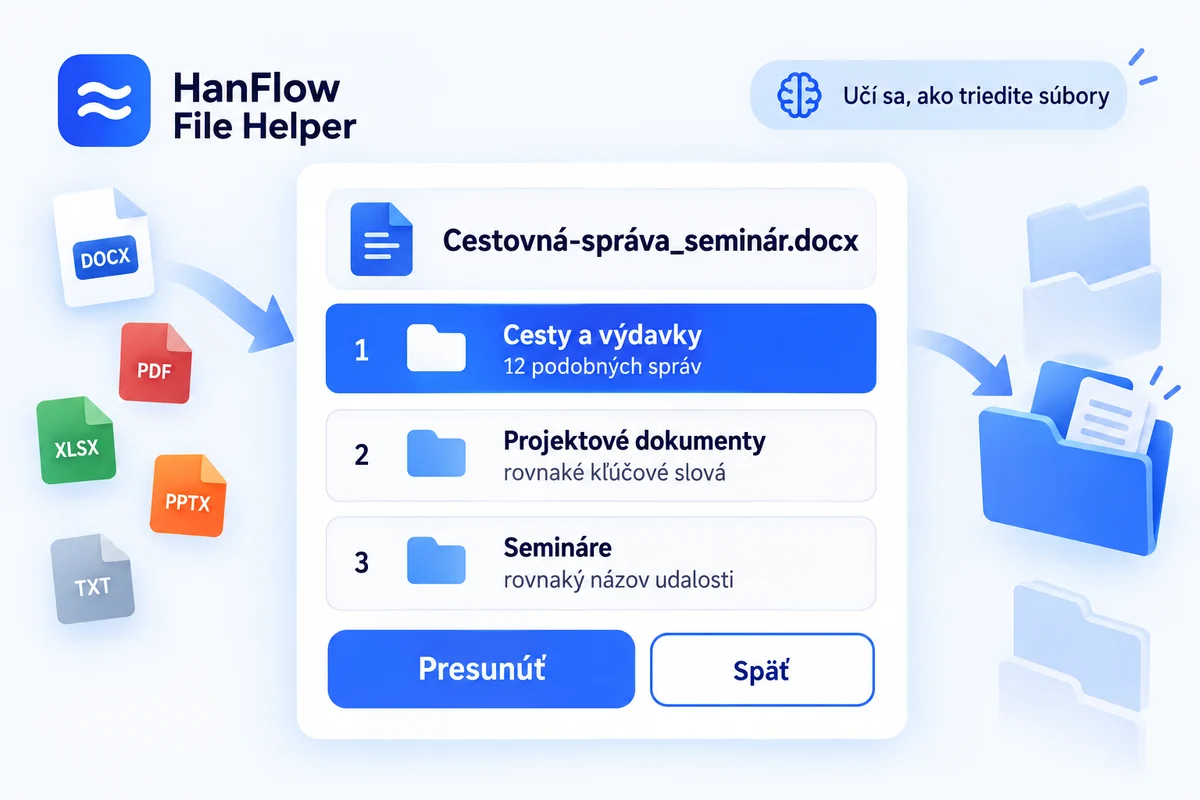 Automatické triedenie — naučené odporúčania priečinkov