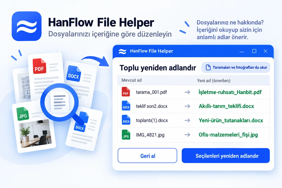 Toplu yeniden adlandırma — içeriğe dayalı otomatik öneriler