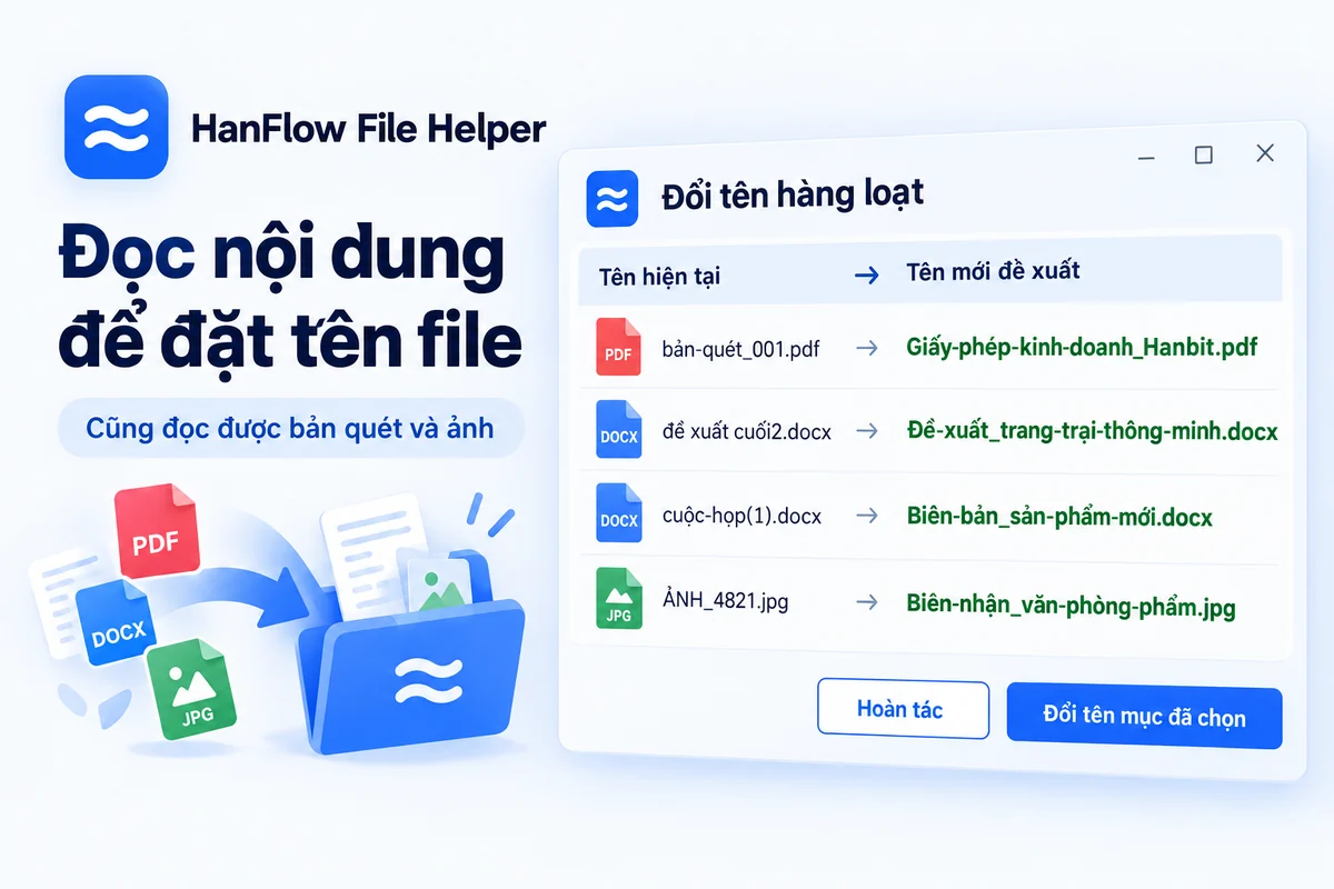 Đổi tên hàng loạt — gợi ý tự động dựa trên nội dung