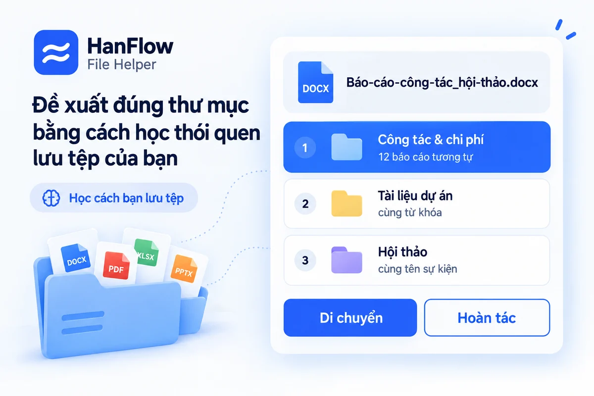 Tự động sắp xếp — đề xuất thư mục đã học