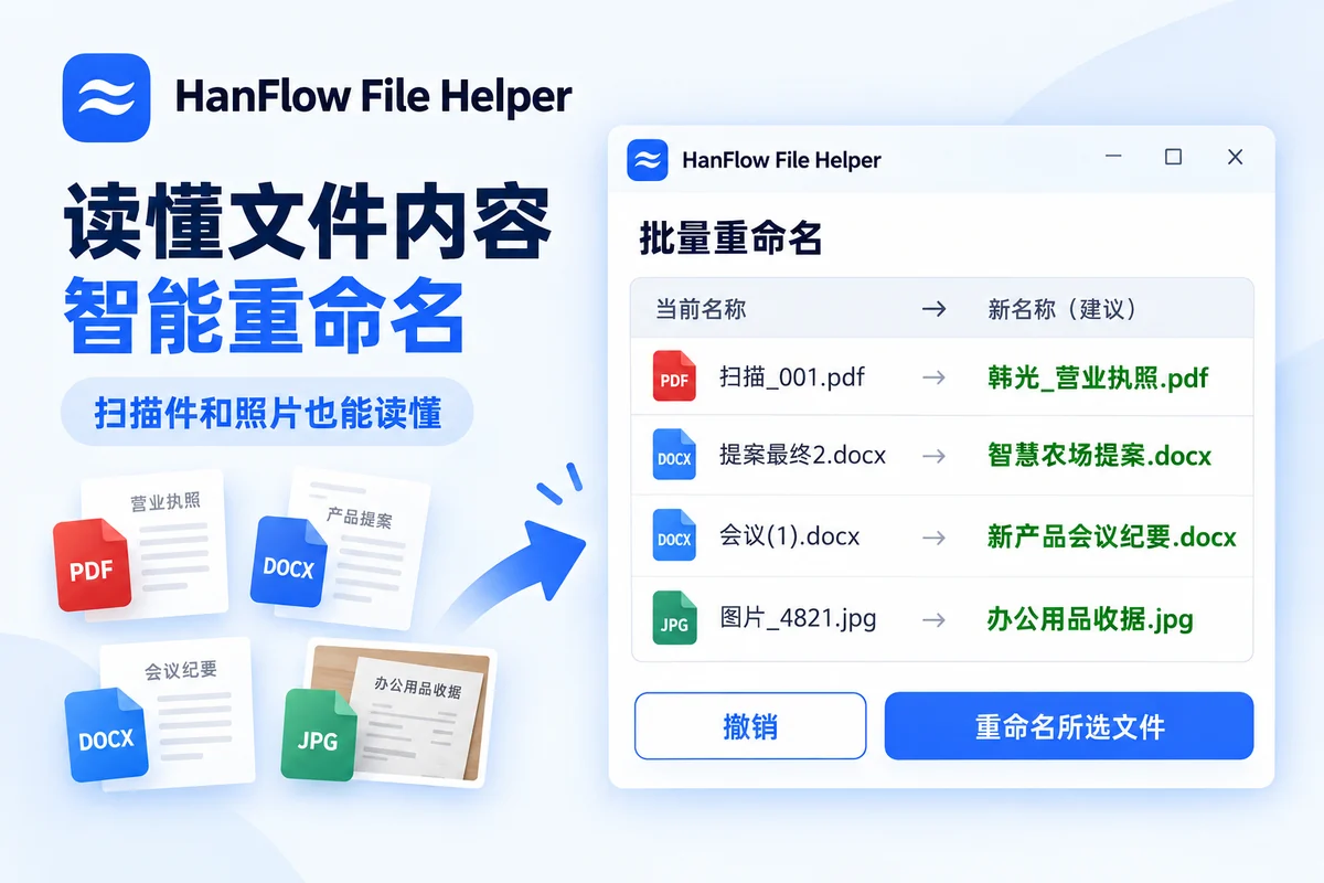 批量重命名 —— 基于内容的自动推荐