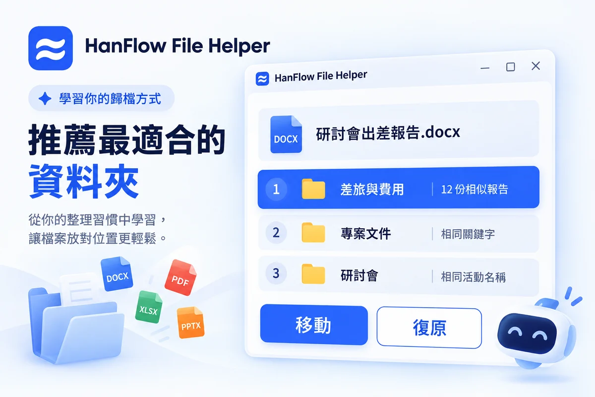 自動整理 —— 以學習為依據的資料夾推薦
