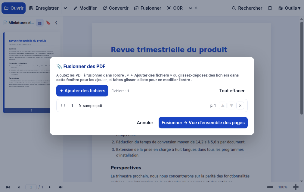 Plusieurs PDF en un seul