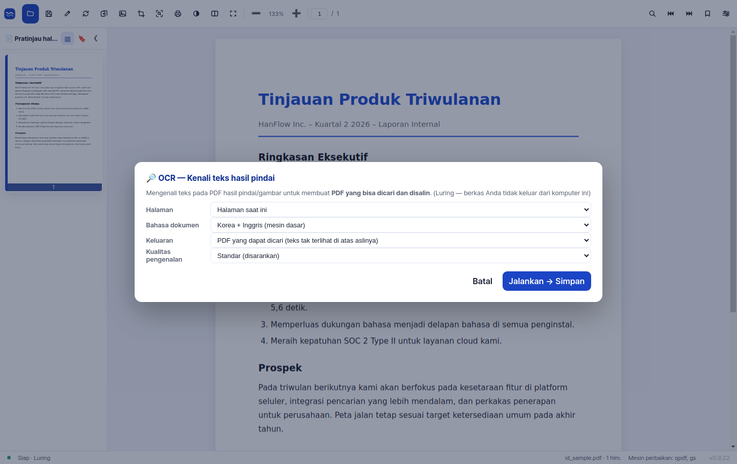 OCR berakurasi tinggi untuk dokumen pindaian