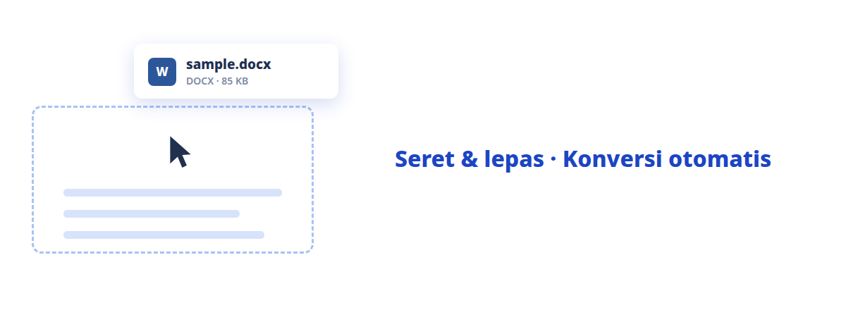 Lepaskan file, dapatkan PDF