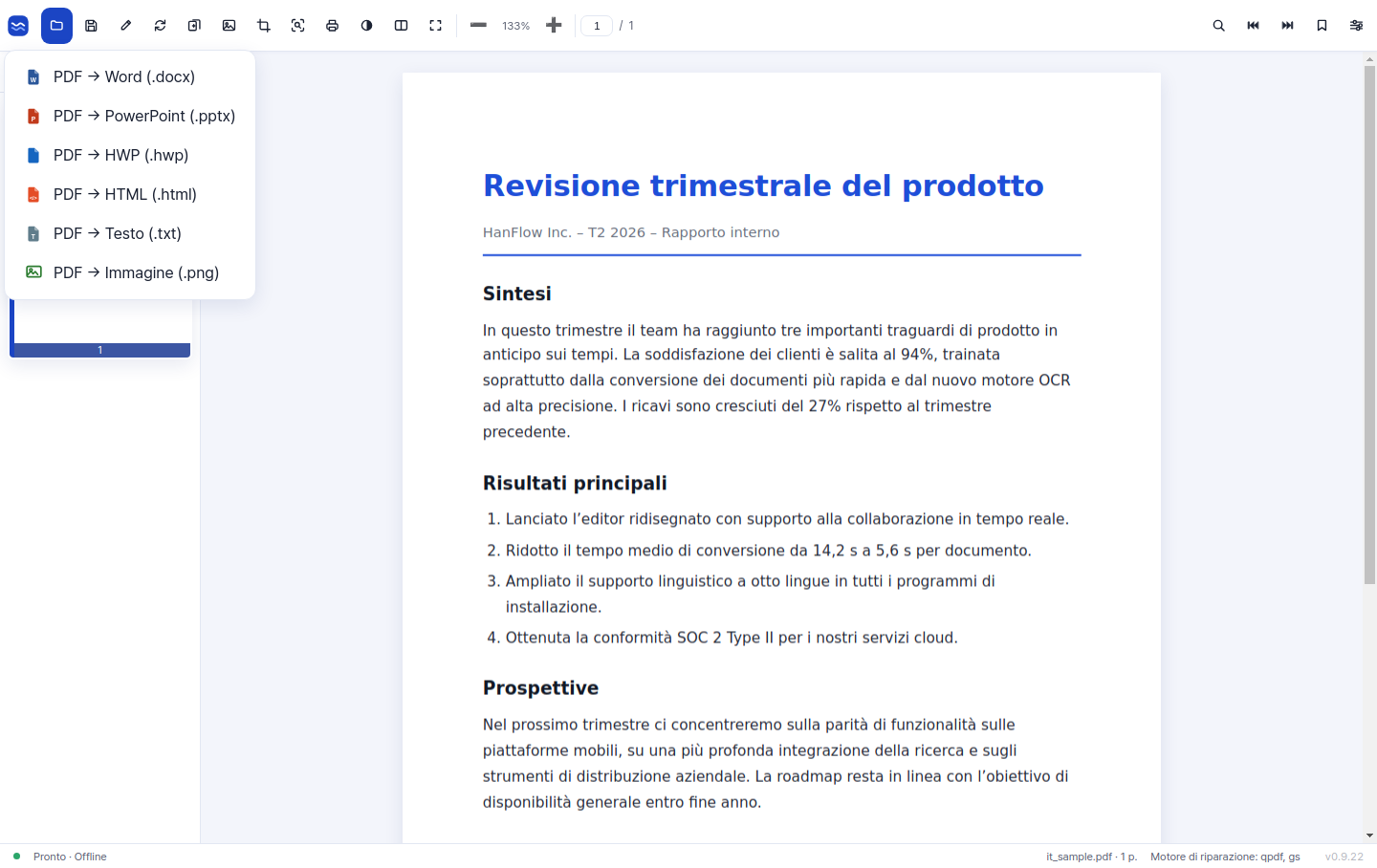 Converti i PDF in Word, PowerPoint, HTML, testo e immagini