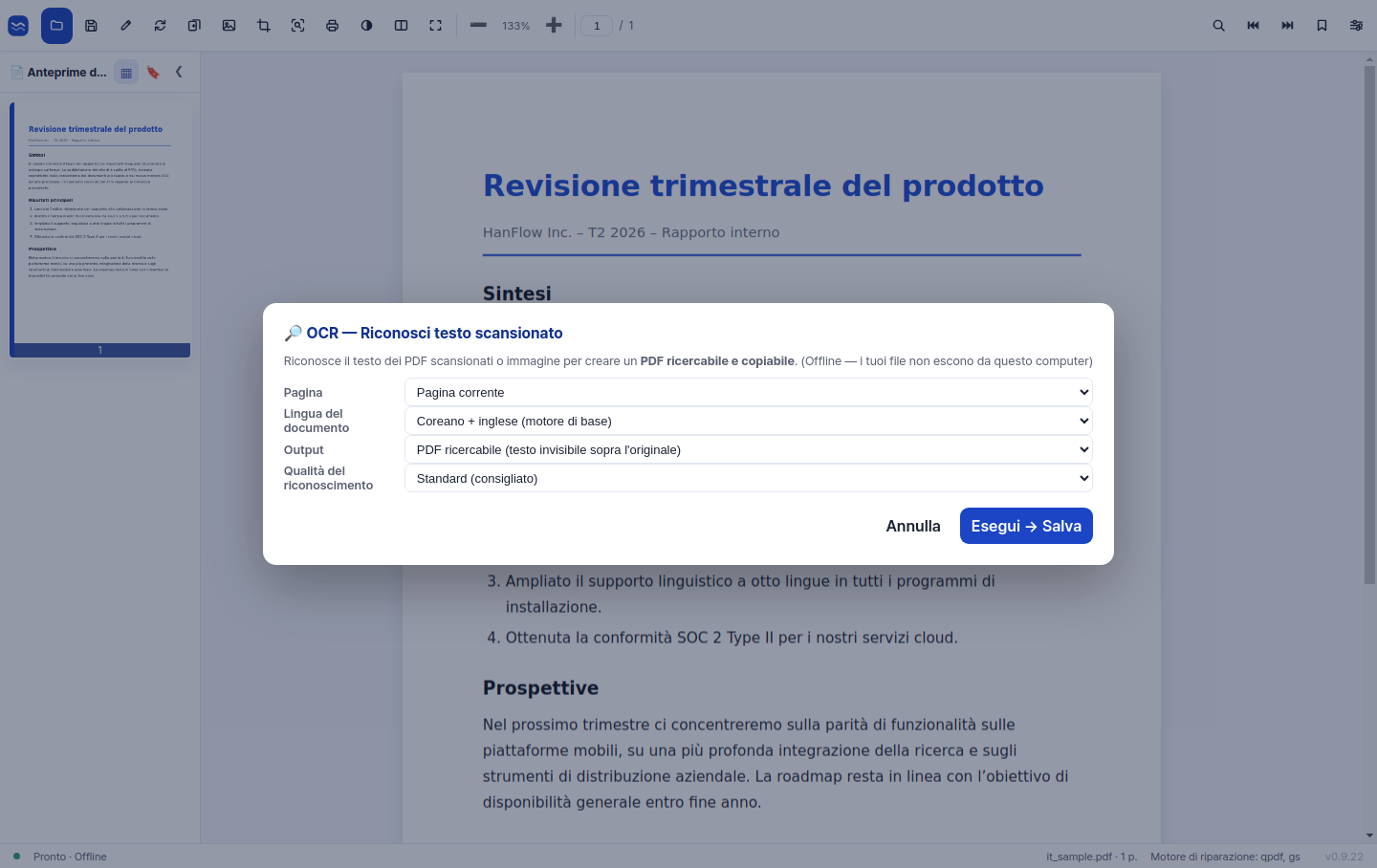 OCR ad alta precisione per i documenti scansionati