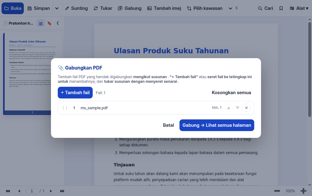 Beberapa PDF jadi satu