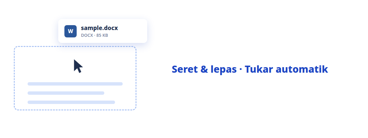 Lepaskan fail, dapat PDF