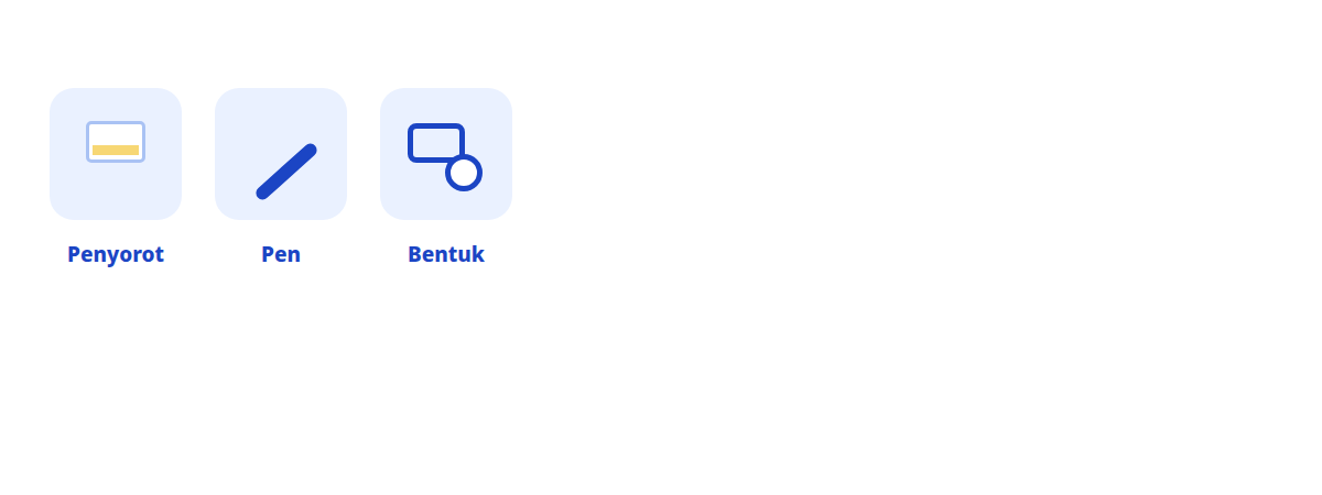 Penyorot · pen · bentuk
