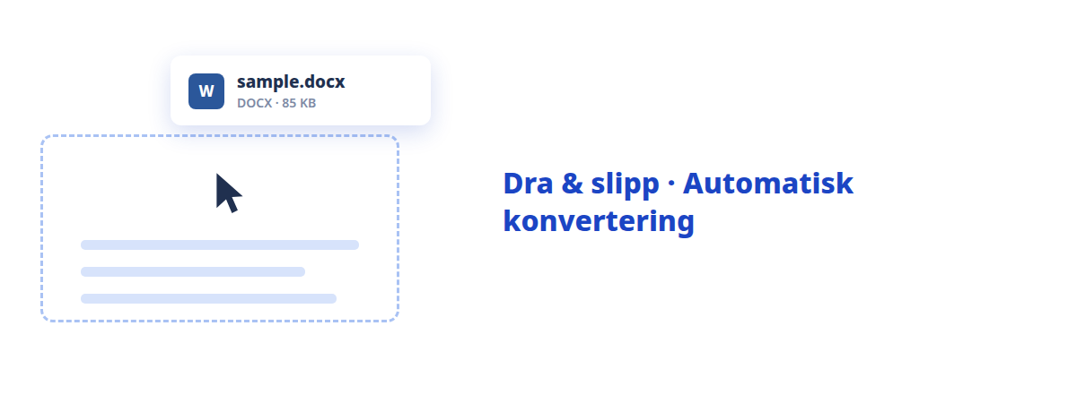 Slipp en fil, få en PDF