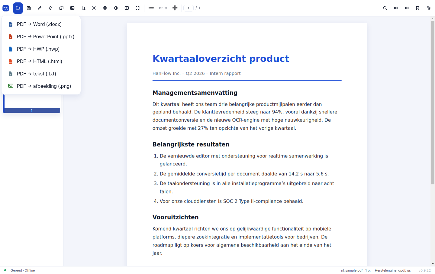 Pdf omzetten naar Word, PowerPoint, HTML, tekst en afbeeldingen
