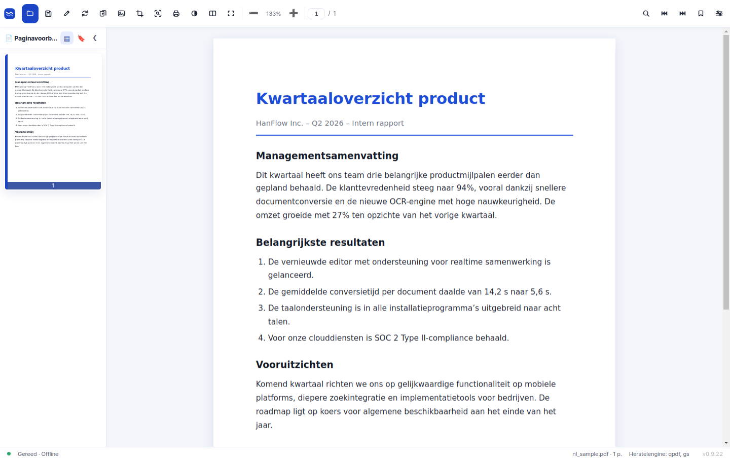 Rustig scherm om te lezen en te bewerken