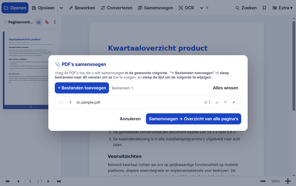 Meerdere PDF’s worden één
