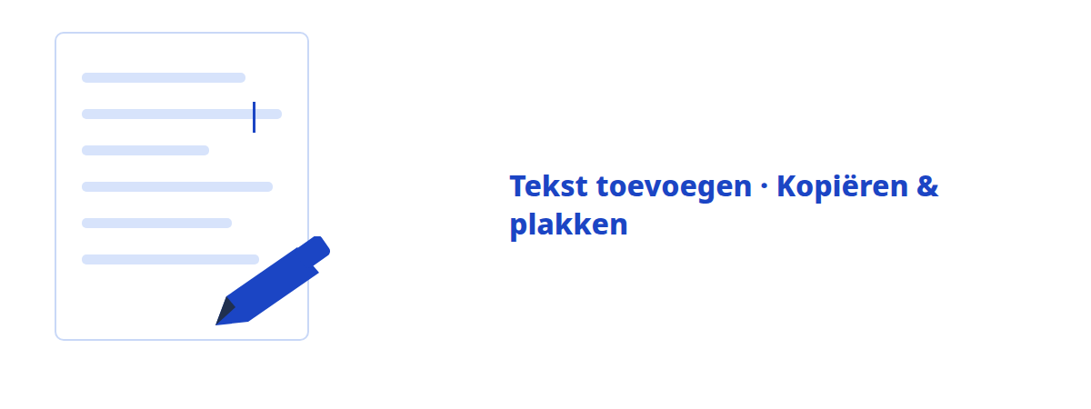 Tekst rechtstreeks bewerken