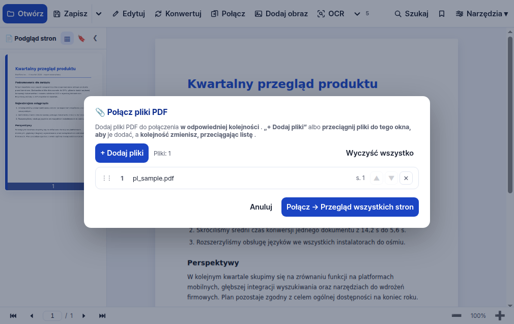 Kilka PDF-ów w jeden