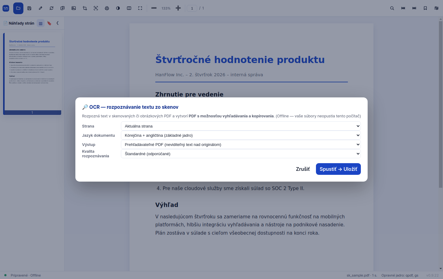 OCR s vysokou presnosťou pre naskenované dokumenty