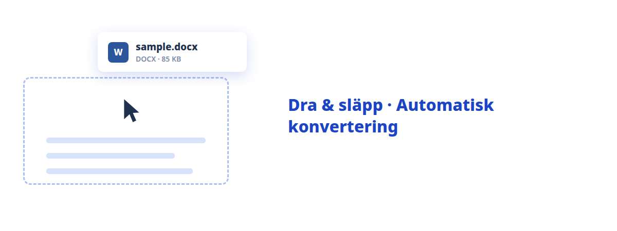 Släpp en fil, få en PDF