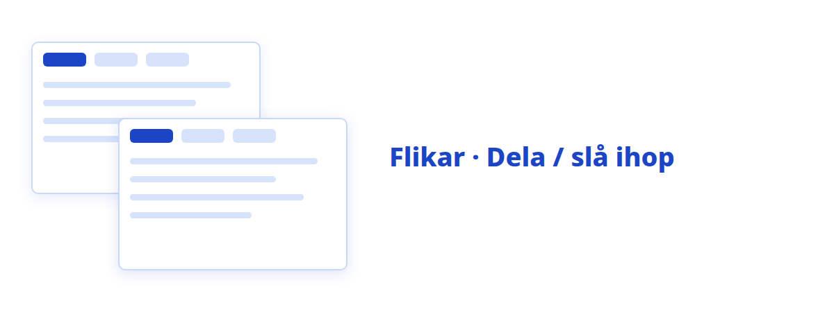 Flikar & flera fönster