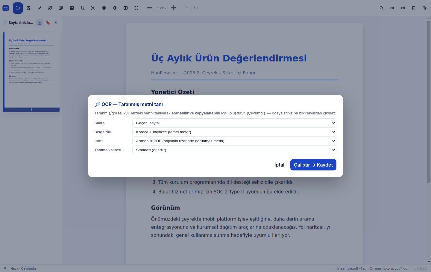 Taranmış belgeler için yüksek doğruluklu OCR