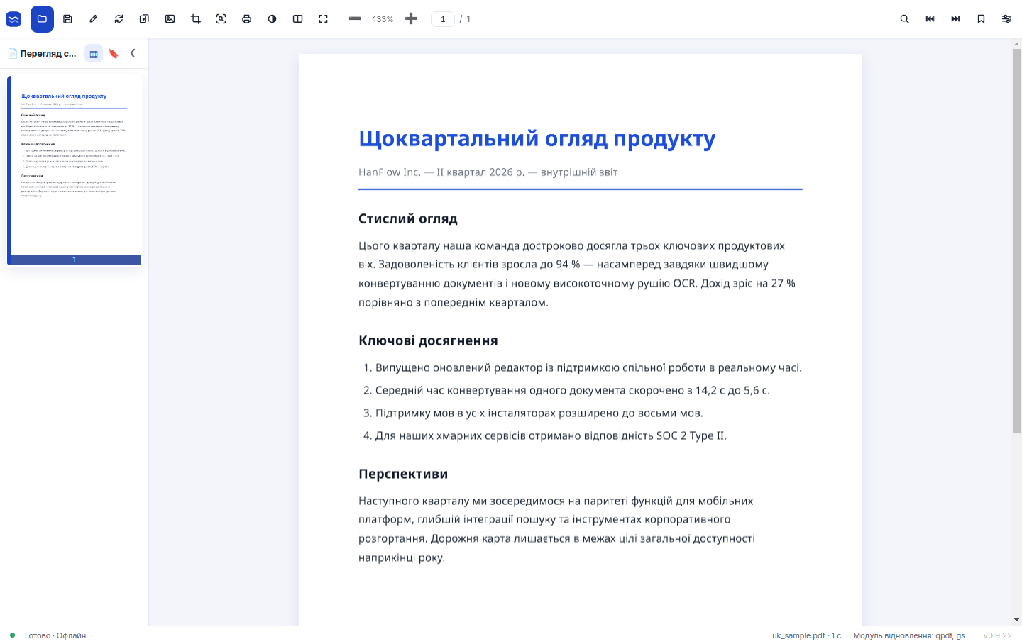 Охайний екран для читання та редагування