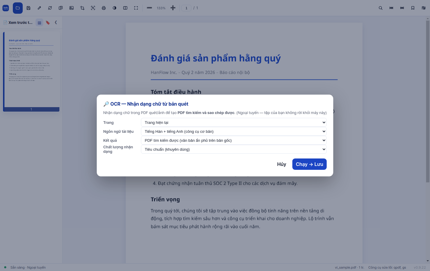 OCR độ chính xác cao cho tài liệu quét