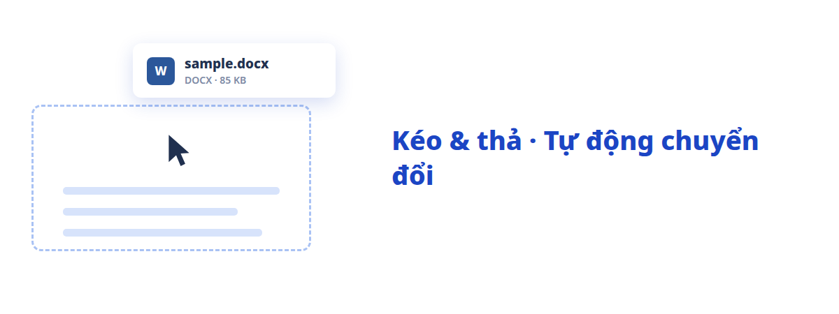 Thả tệp vào, nhận ngay PDF